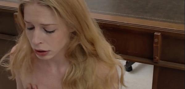  Good looking Mormon babe gives her innocence to old pastor